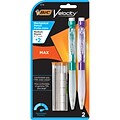 BIC Velocity Max Mechanical Pencil, 0.7mm, #2 Hard Lead, 2/Pack (MPMX7P21-BLK)