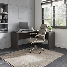 Bush Business Furniture Echo 60W L Shaped Desk, Charcoal Maple (ECH026CM)
