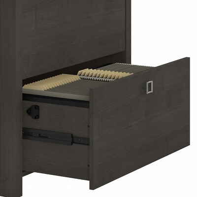 Bush Business Furniture Echo 2 Drawer Lateral File Cabinet, Charcoal Maple (KI60302-03)