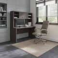 Bush Business Furniture Echo 60W Credenza Desk with Hutch, Charcoal Maple (ECH030CM)
