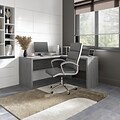 Bush Business Furniture Echo 60W L Shaped Desk, Modern Gray (ECH026MG)