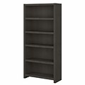 Bush Business Furniture Echo 5 Shelf Bookcase, Charcoal Maple (KI60304-03)