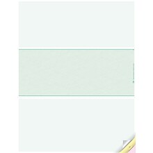 Blank Laser Middle Check, 1 Part, 8 1/2 x 11, Green, 500 Checks/Pack