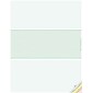 Blank Laser Middle Check, 2 Part, 8 1/2" x 11", Green, 500 Checks/Pack