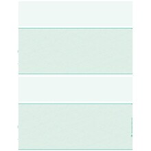 Blank Laser 2 - Up Check, 1 Part, 8 1/2 x 11, Green, 500 Checks/Pack