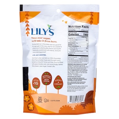 Lily's Milk Chocolate Peanut Butter Cups, 9.6 oz. (220-02042)