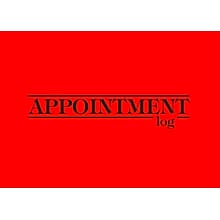 2025 Medical Arts Press® 8 1/2 x 11 Daily Appointment Log, Red (3109725)