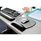 3M™ Precise Vertex Mouse Pad with Gel Wrist Rest, Non-Skid Base, Black/Silver (MW310LE)