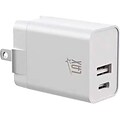 LAX Gadgets USB Wall Charger for Most Smartphones, White (PD20WQCWH)