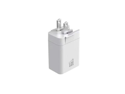 LAX Gadgets USB Wall Charger for Most Smartphones, White (PD20WQCWH)
