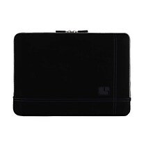 SumacLife Microsuede Laptop Carrying Sleeve Fits up to 13 Laptops (Black with Gray Edge)