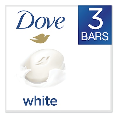 Dove® White Beauty Bar, Light Scent, 3.17 oz, 3/Pack