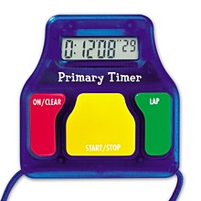 Learning Resources Primary Timers Digital Timer, Blue, 6/Pack (LER8136)