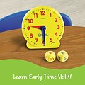 Learning Resources Time Activity Set Teaching Clocks for Kids Manipulative, Yellow (LER3220)