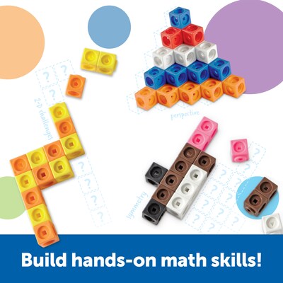 Learning Resources STEM Explorers MathLink Builders, Assorted Colors, 100 Pieces/Set (LER 9294)