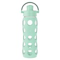 Lifefactory Water Bottle with Active Flip Cap and Protective Silicone Sleeve, Mint, 22 oz. (LG4321MM