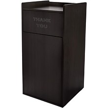 Alpine Industries Wood  Trash Can, 40 Gallon, Black (476-BLK)