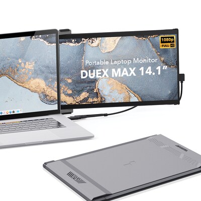 Mobile Pixels DUEX Max 14.1 IPS LCD Slide-Out Display for Laptops, Gray (101-1007P04)