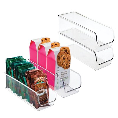 InterDesgin Linus Refrigerator and Freezer Binz, Fridge/Pantry Organization, Clear, Plastic (56830)