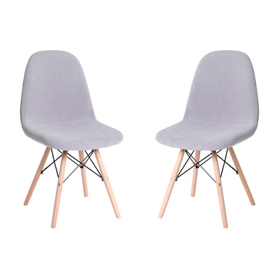 Flash Furniture Zula Wood Accent Chair, Gray, 2 Pack (DL10GY2)