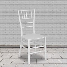 Flash Furniture HERCULES Resin Chiavari Chair, White (LEWHITEM)