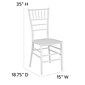 Flash Furniture HERCULES Resin Chiavari Chair, White (LEWHITEM)