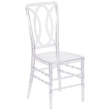 Flash Furniture Flash Elegance Plastic Stacking Chair, Crystal Ice (BHH007CRYSTAL)