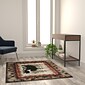 Flash Furniture Ursus Collection Olefin/Jute 60" x 48" Rectangular Machine Made Rug, Brown (KPRGB394045BN)