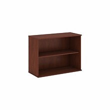 Bush Business Furniture 29.31H 2-Shelf Bookcase with Adjustable Shelf, Hansen Cherry Laminated Wood