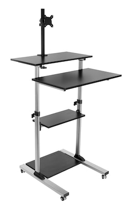 Mount-It! 28W Adjustable Steel Standing Desk with Monitor Mount, Grey (MI-7942)