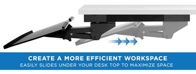 Mount-It! Under Desk Computer Keyboard and Mouse Tray, Black (MI-7135)