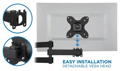 Mount-It! TV Wall Mount Full Motion Tilt and Extension Arm for 19"-40" TVs (MI-2042)