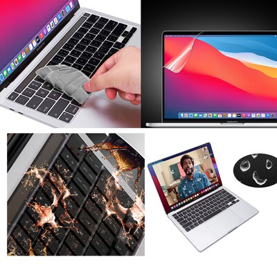 Techprotectus Case with Keyboard Cover/Screen Protector for Apple 16.2" MacBook Pro 2021, Black, Plastic (TP-BK-K-MP16M1X)