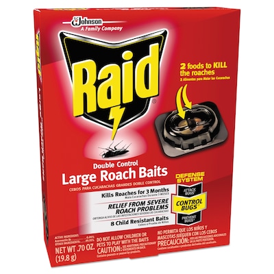 Raid® Roach Baits, 0.7 oz Box, 6/Carton