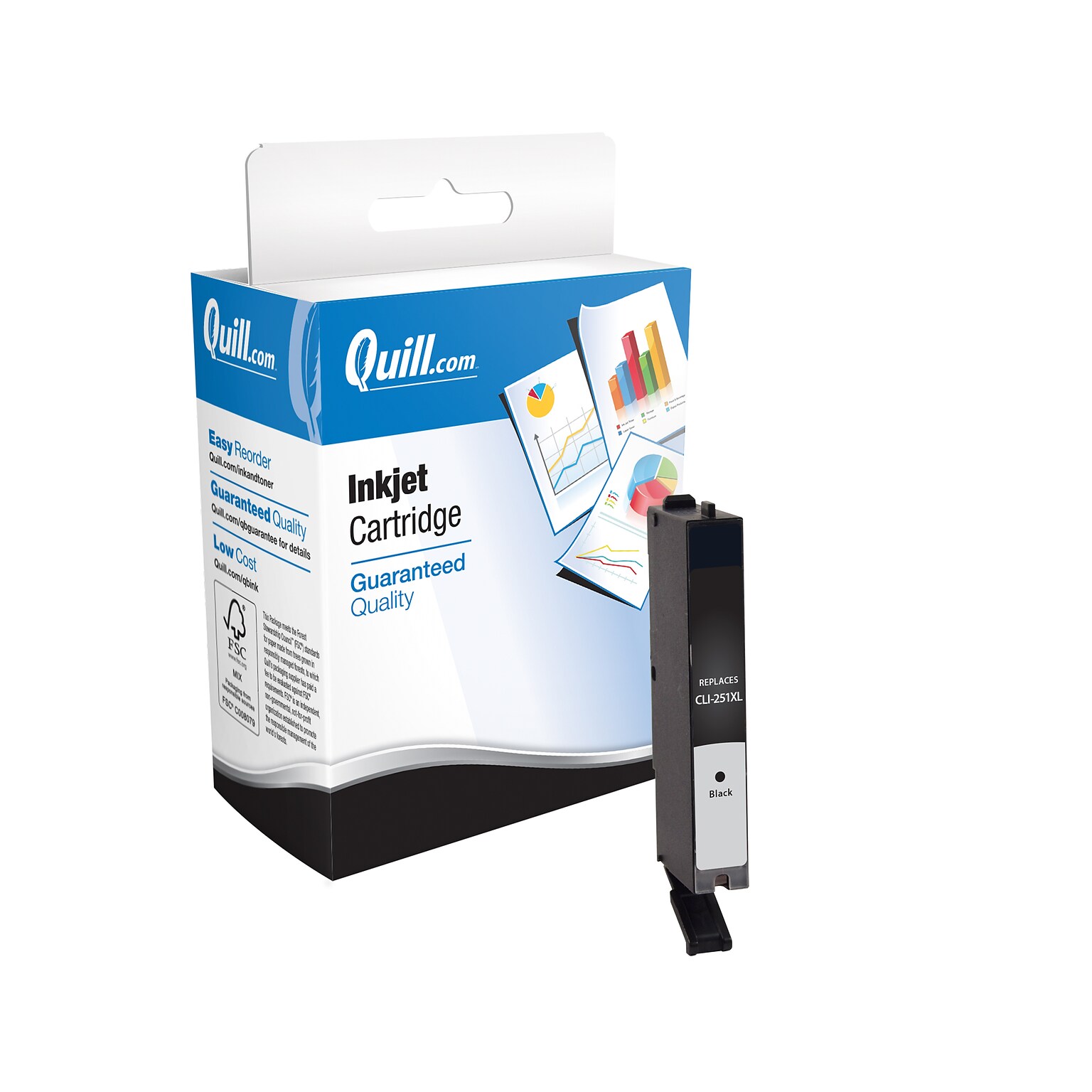 Quill Brand® Compatible Black High Yield Ink Cartridge Replacement for Canon CLI-251XL (6448B001) (Lifetime Warranty)