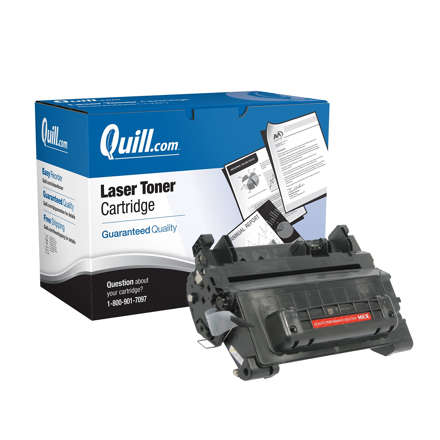 Quill Brand® Remanufactured Black Standard Yield MICR Toner Cartridge Replacement for HP 90A (CE390A) (Lifetime Warranty)