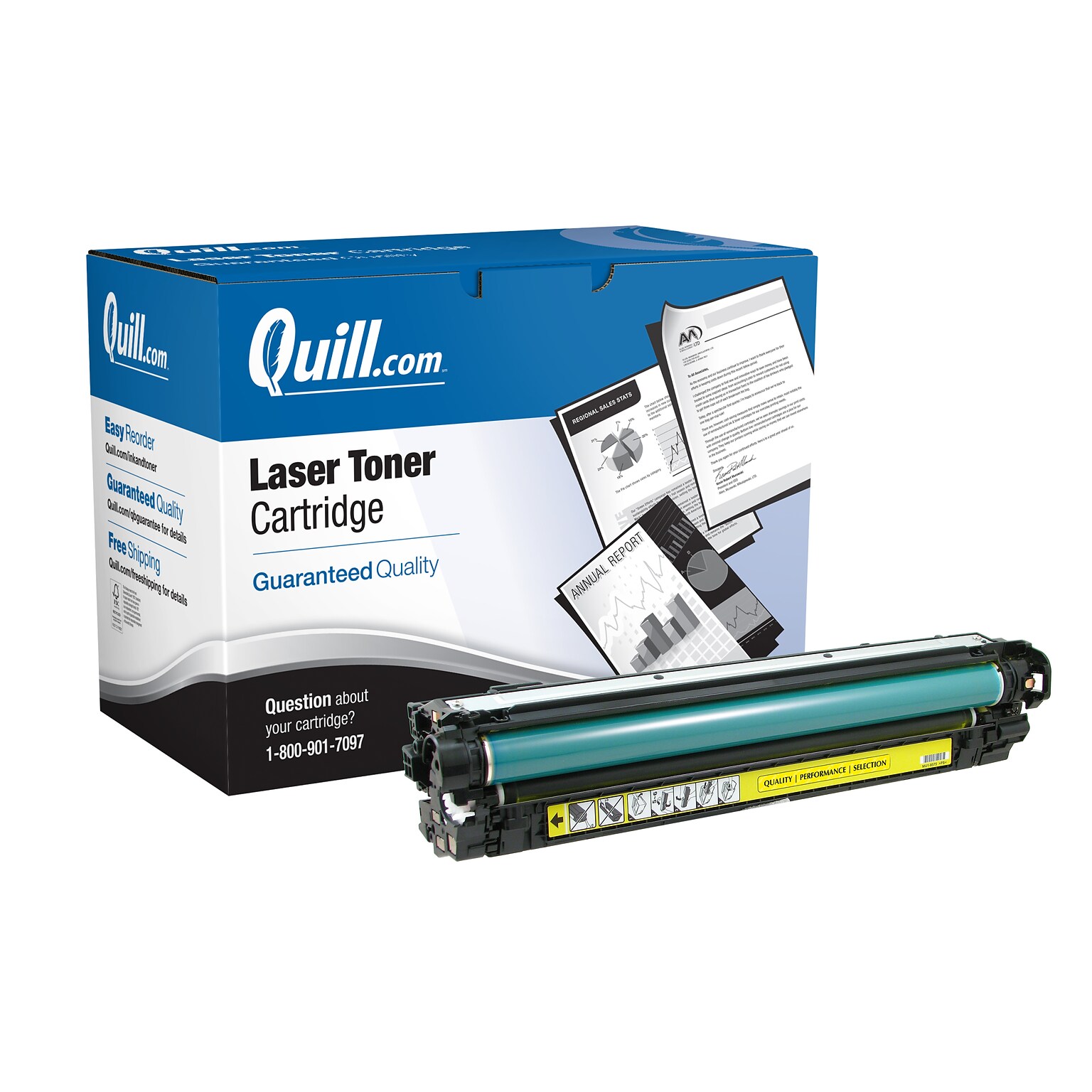 Quill Brand® Remanufactured Yellow Standard Yield Toner Cartridge Replacement for HP 650A (CE272A) (Lifetime Warranty)