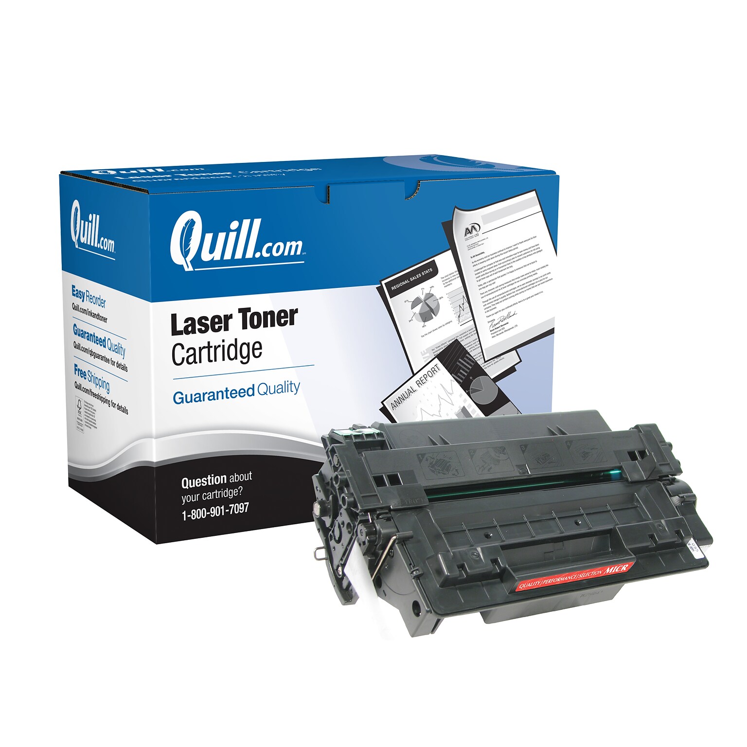 Quill Brand® Remanufactured Black Standard Yield MICR Toner Cartridge Replacement for HP 11A (Q6511A) (Lifetime Warranty)