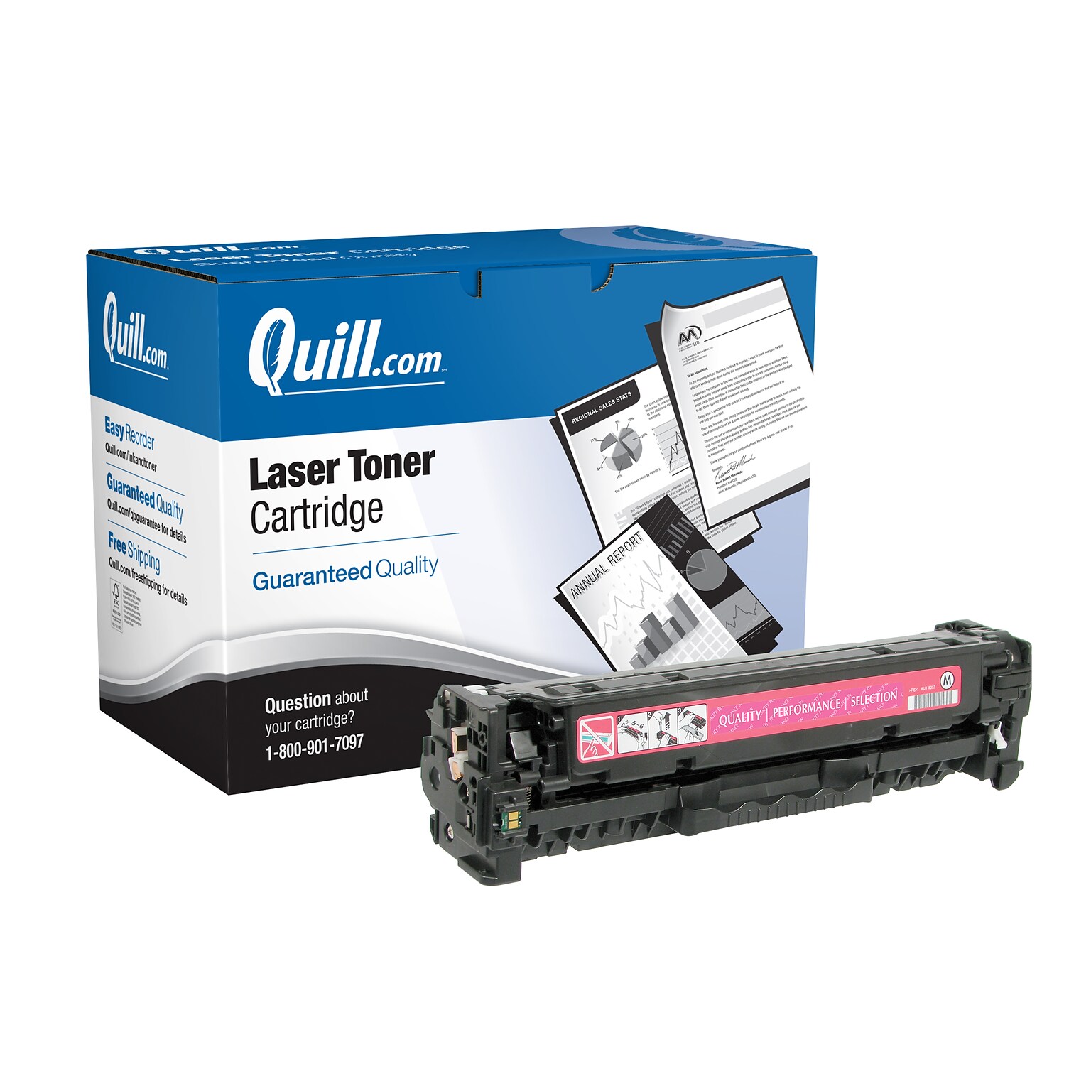 Quill Brand® Remanufactured Magenta Standard Yield Toner Cartridge Replacement for HP 305A (CE413A) (Lifetime Warranty)