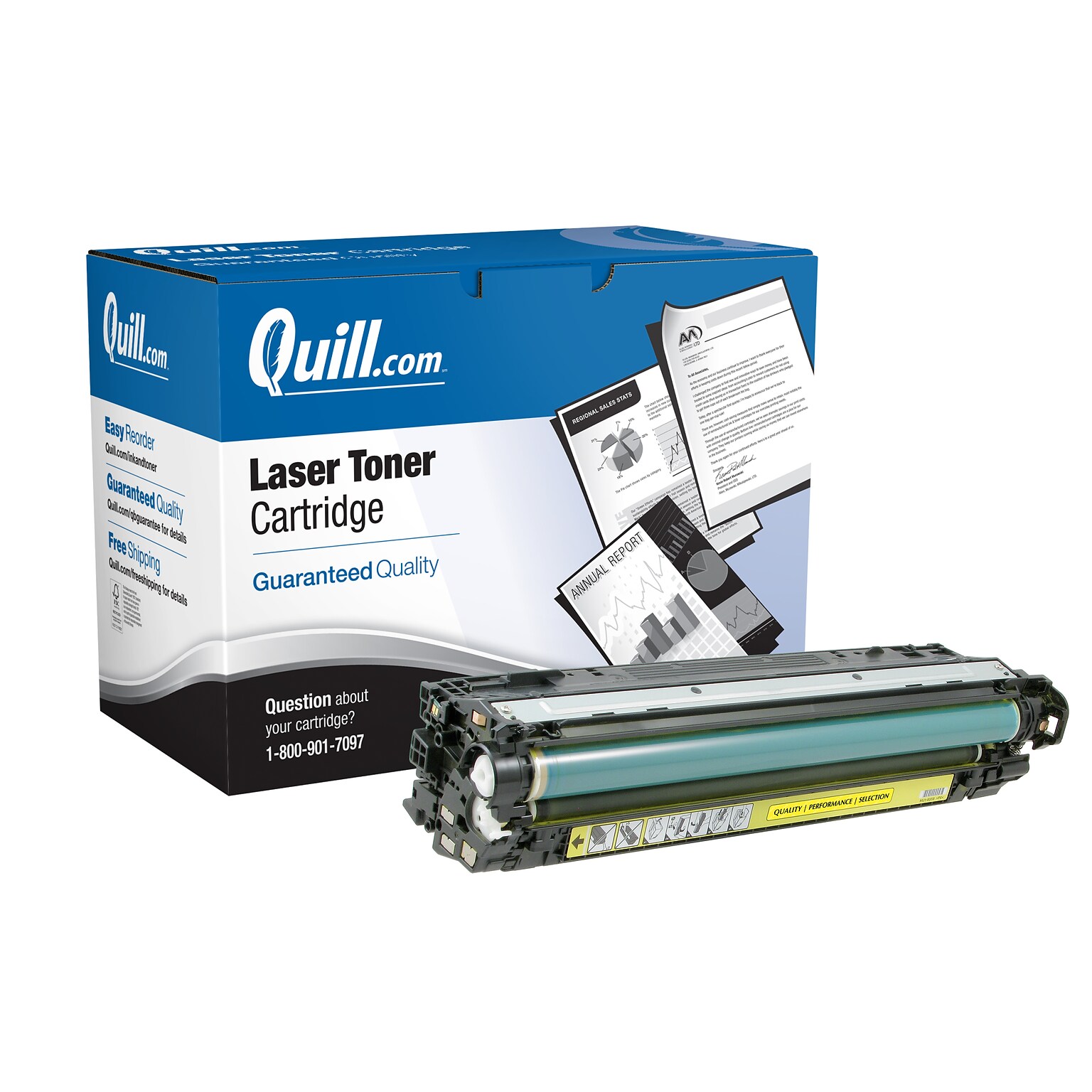 Quill Brand® Remanufactured Yellow Standard Yield Toner Cartridge Replacement for HP 307A (CE742A) (Lifetime Warranty)