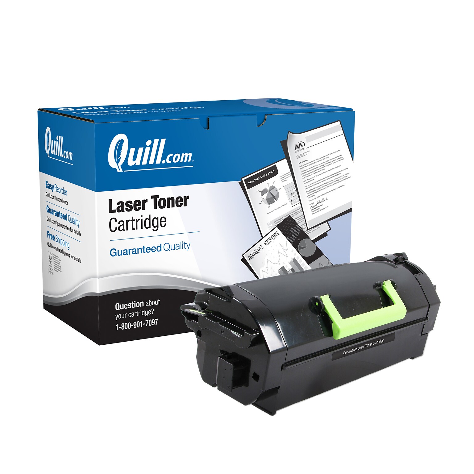 Quill Brand® Remanufactured Black High Yield Toner Cartridge Replacement for Lexmark MS710 (52D0HA0) (Lifetime Warranty)
