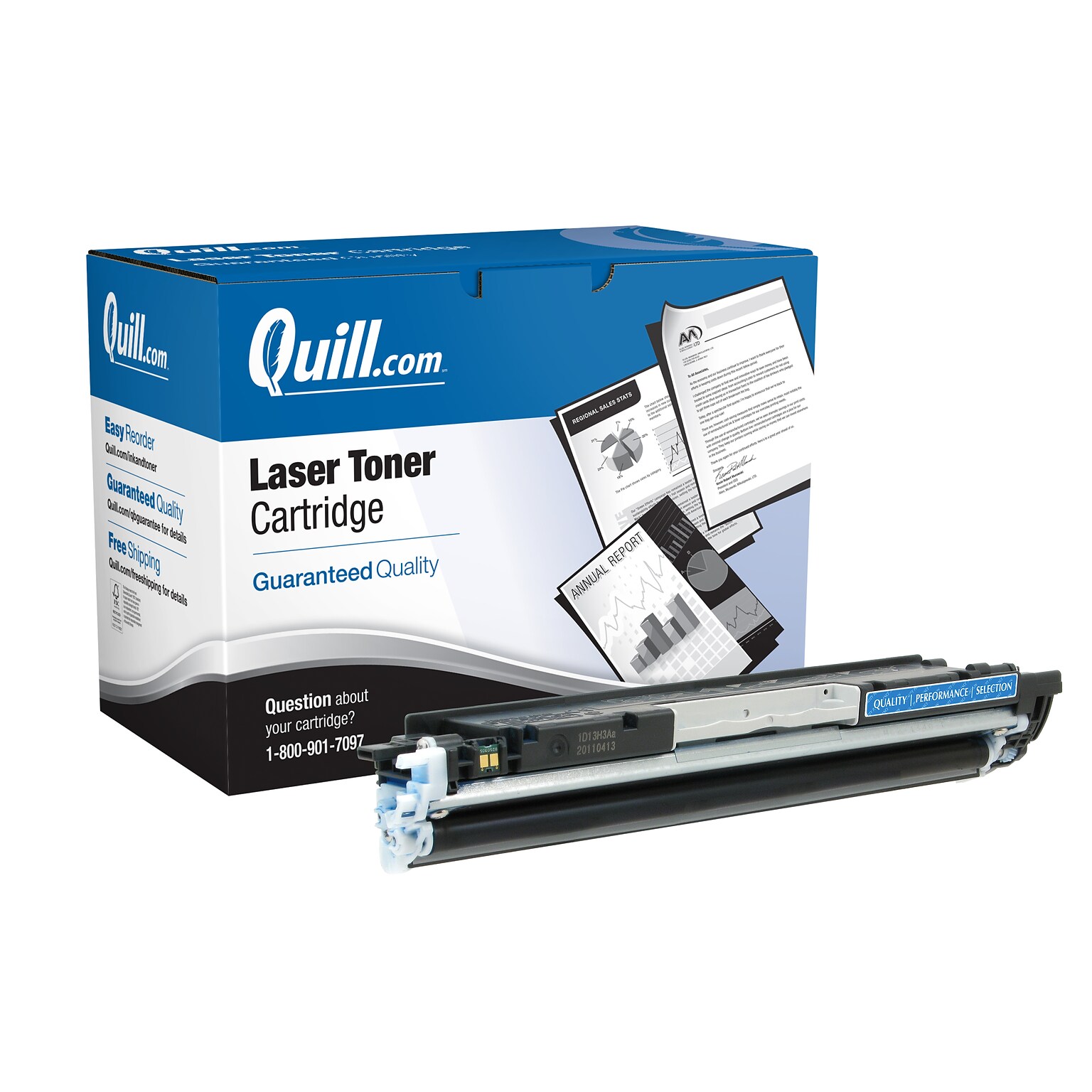 Quill Brand® Remanufactured Cyan Standard Yield Toner Cartridge Replacement for HP 126A (CE311A) (Lifetime Warranty)