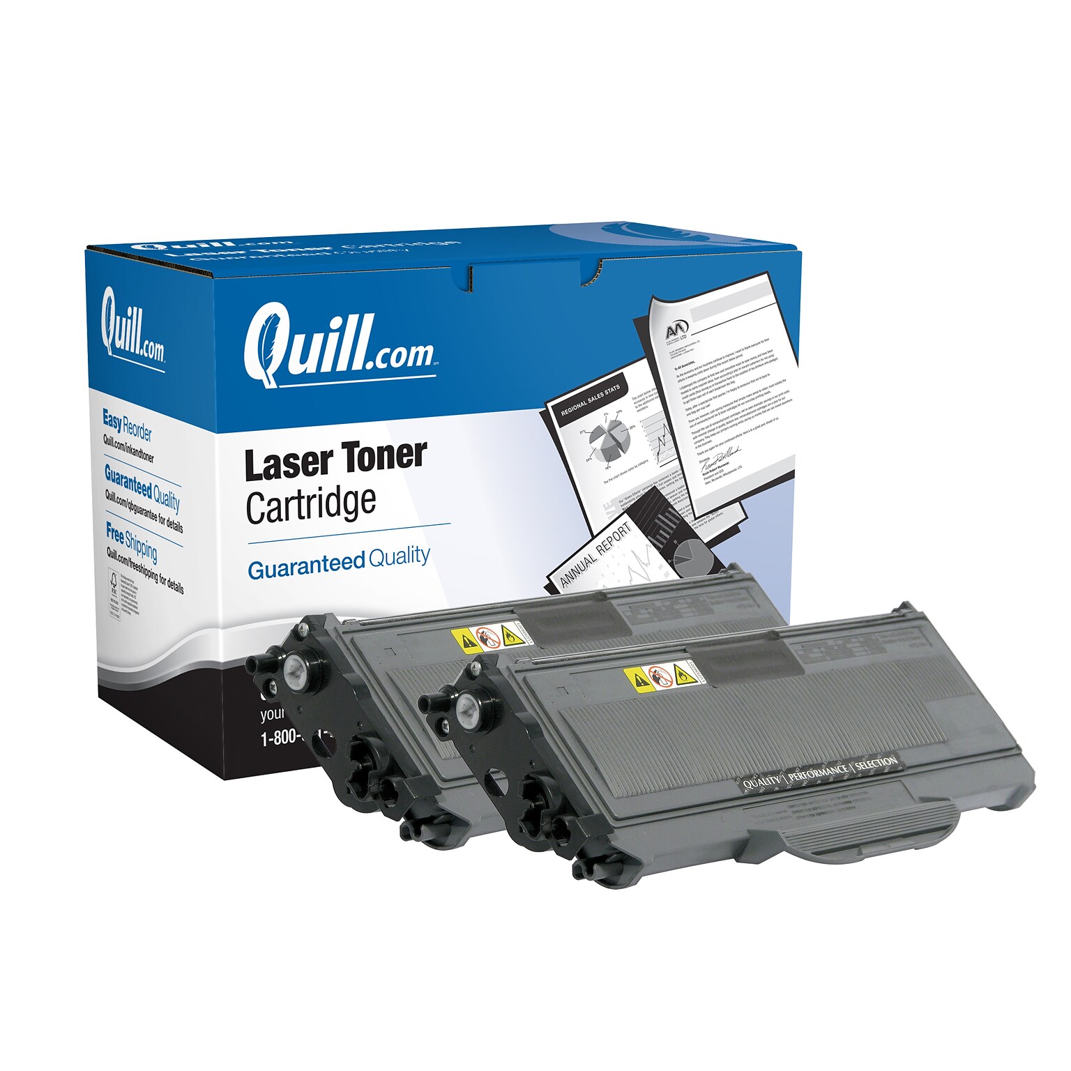 Quill Brand® Remanufactured Black High Yield Toner Cartridge Replacement for Brother TN-360 (TN3602PK), 2/Pk (Lifetime Warranty)