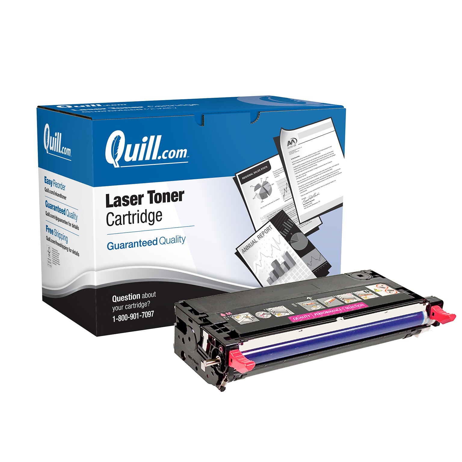 Quill Brand® Remanufactured Magenta High Yield Toner Cartridge Replacement for Xerox 6280 (106R01389/106R01393)
