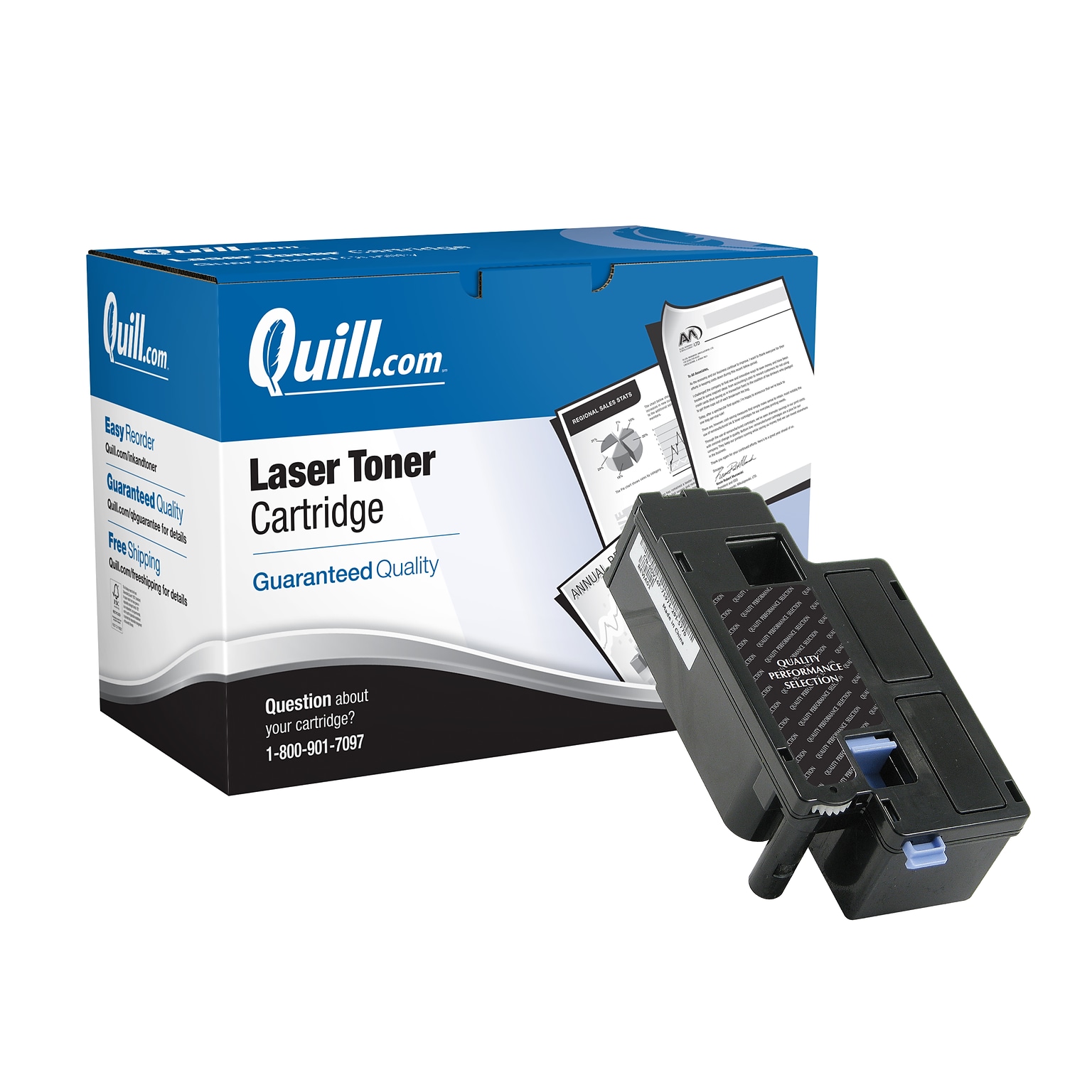 Quill Brand® Remanufactured Black Standard Yield Toner Cartridge Replacement for Dell C1660 (7C6F7) (Lifetime Warranty)