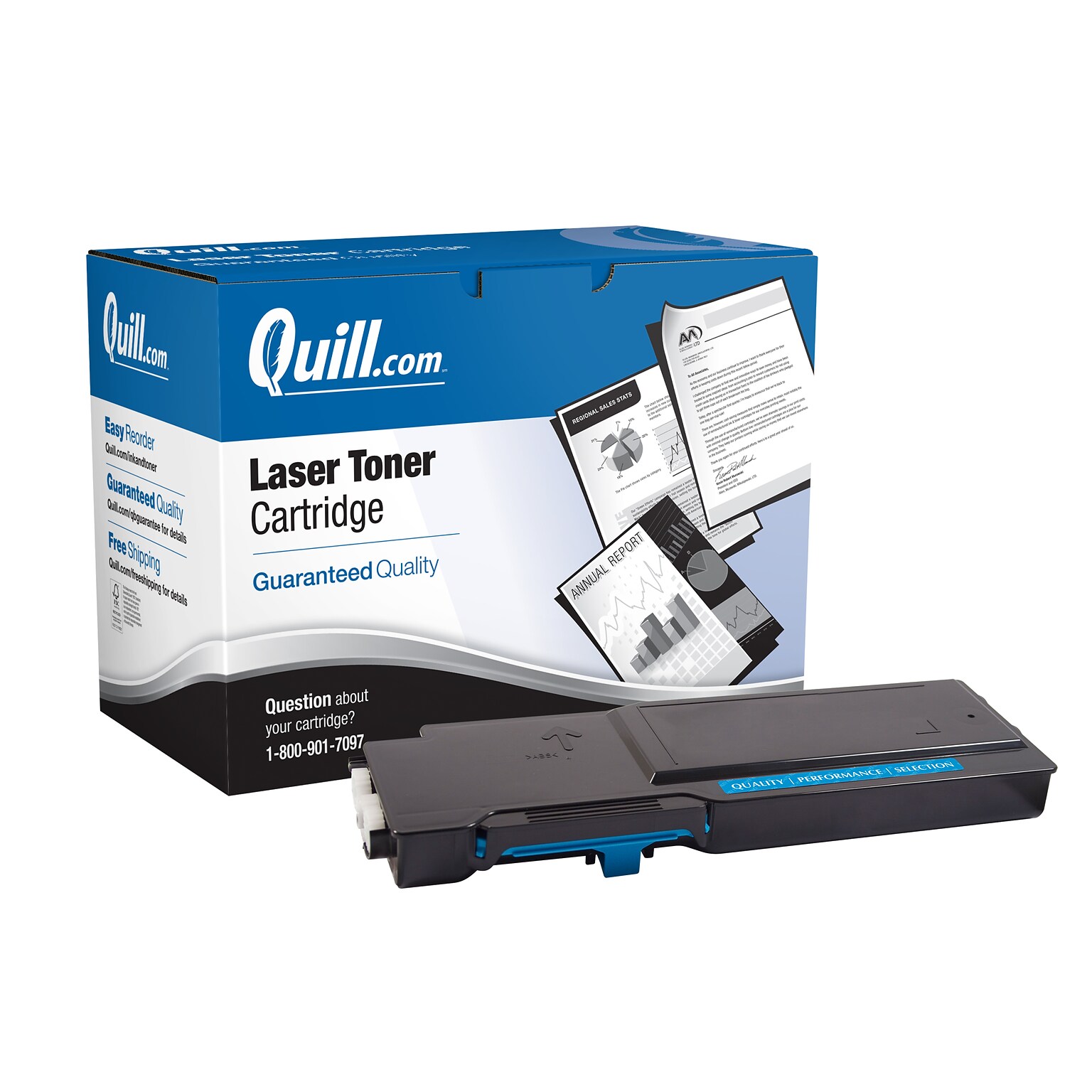 Quill Brand® Remanufactured Cyan High Yield Toner Cartridge Replacement for Xerox 6600/6605 (106R02225) (Lifetime Warranty)