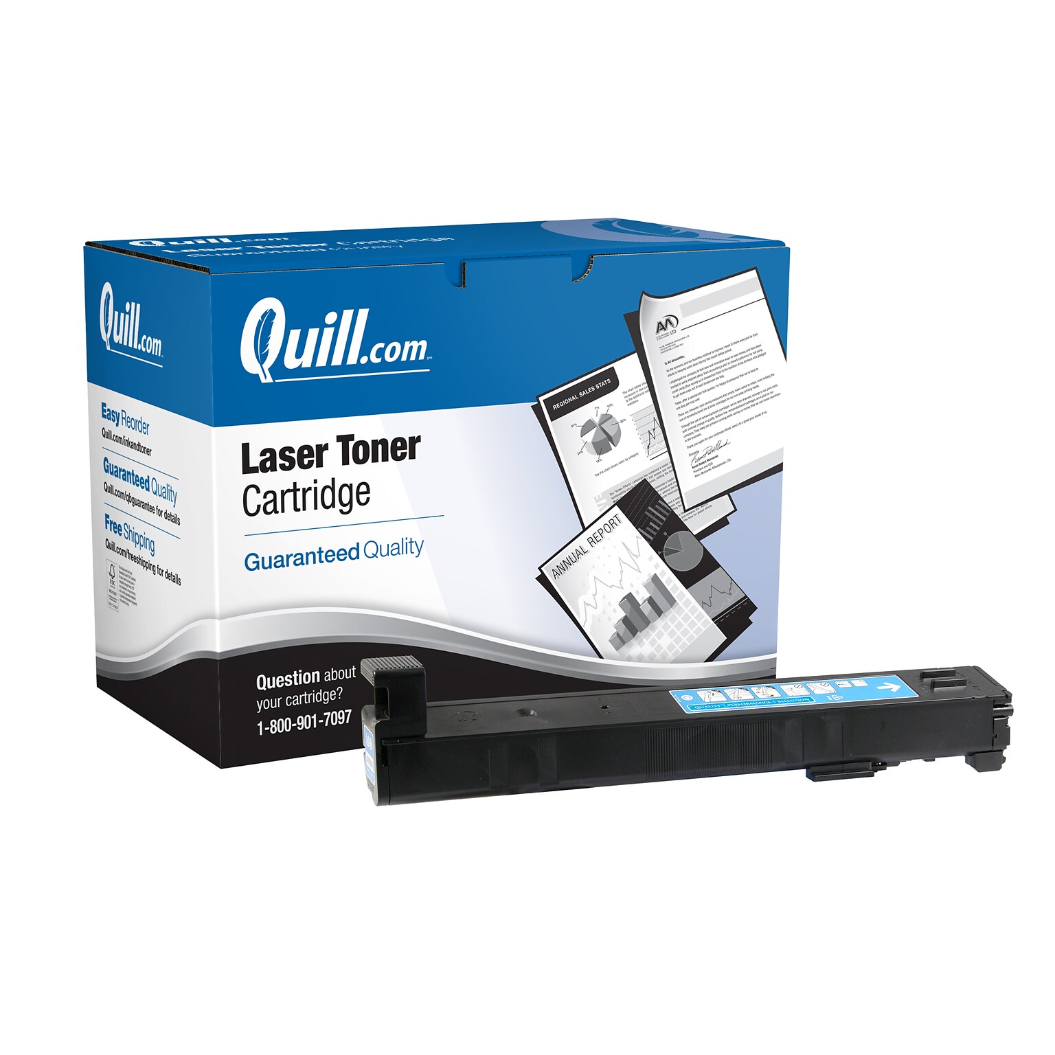 Quill Brand® Remanufactured Cyan Standard Yield Toner Cartridge Replacement for HP 827A (CF301A) (Lifetime Warranty)