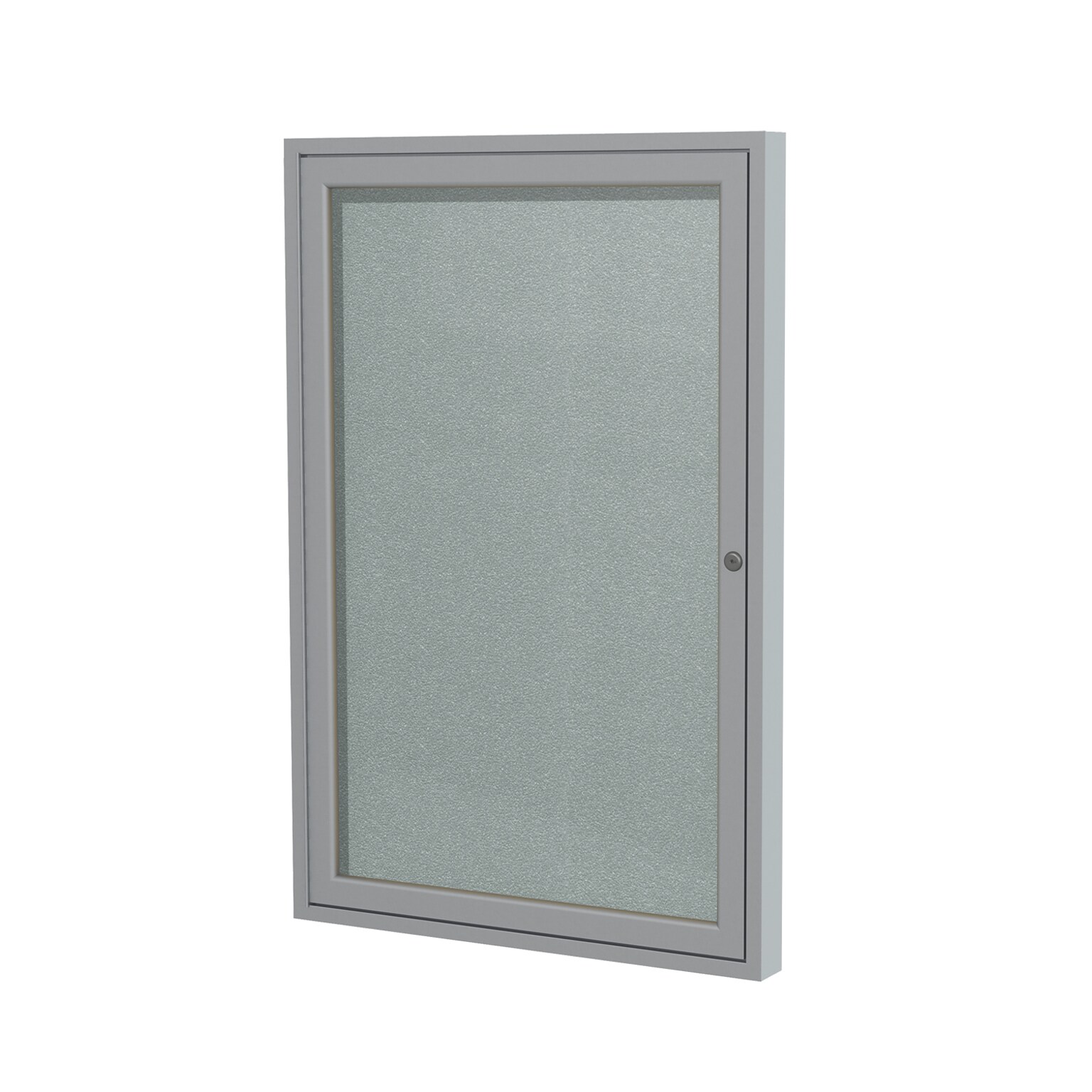 Ghent 3 H x 2 W Enclosed Vinyl Bulletin Board with Satin Frame, 1 Door, Silver (PA13624VX-193)