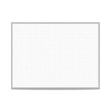 Ghent 1 x 1 Grid Magnetic Whiteboard, 3H x 4W (GRPM321G-34)