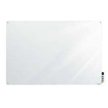 Ghent Harmony Glass Whiteboard with Radius Corners, 4H x 6W, White (HMYRN46WH)